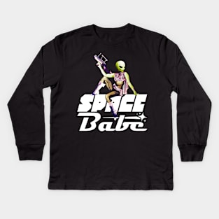 Space Babe Kids Long Sleeve T-Shirt